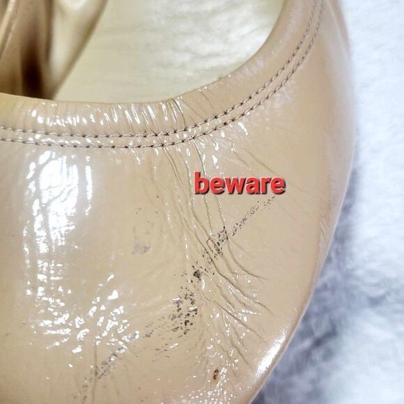 COLE HAAN flat ballet Cream Size 8 shoes lightly used. - Picture 6 of 10